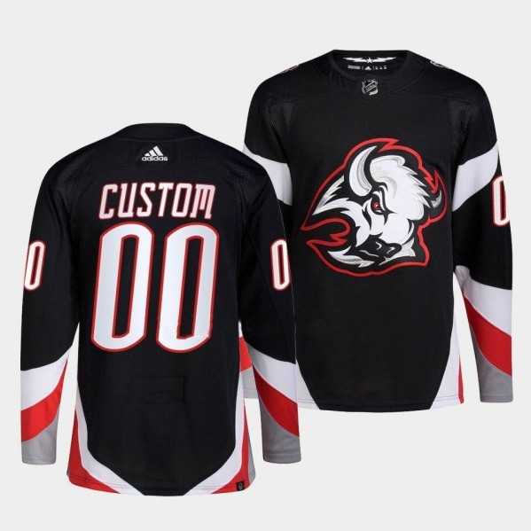 Mens Buffalo Sabres Custom Black 2022-23 Stitched Jersey->customized nhl jersey->Custom Jersey